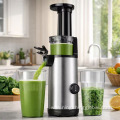 Portable Compact Centrifugal Juicer with Self-Cleaning Electric Spanish Stainless Steel Blades and Quiet Motor